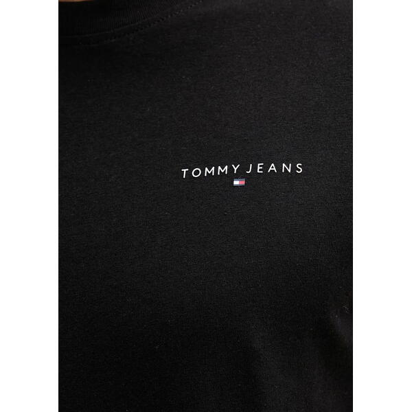 Ανδρικό T-Shirt Tommy Jeans Slim Linear Chest Tee Ext Black DM0DM21780-BDS