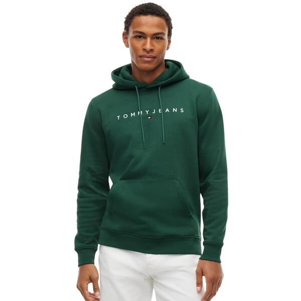 Ανδρικό Φούτερ Tommy Jeans Tjm Reg Linear Logo Hoodie Ext Velvet Green DM0DM20746-MBM