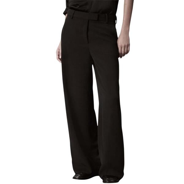 Γυναικείο Παντελόνι Calvin Klein Clean Poly Twill Wide Leg Black LV044H413G-UB1