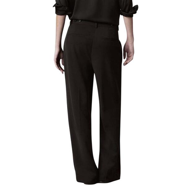Γυναικείο Παντελόνι Calvin Klein Clean Poly Twill Wide Leg Black LV044H413G-UB1