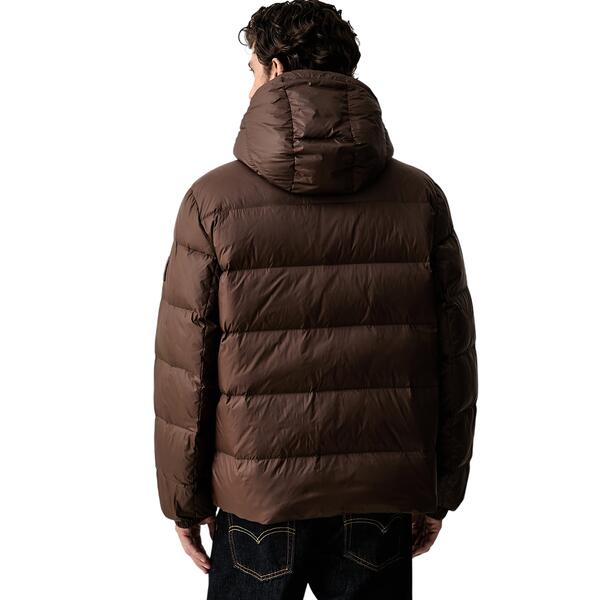 Ανδρικό Μπουφάν Calvin Klein Ls Nylon Zip Off Hood Down Puffe Brown Cork LV04RG515G-WFM