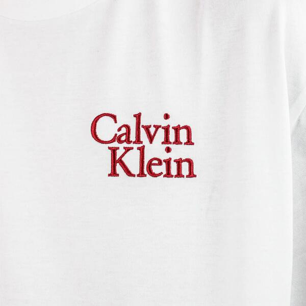 Ανδρικό T-Shirt Calvin Klein Ss 16S Clvn Rsrt Scr Brilliant White LV04RC808G-YAA