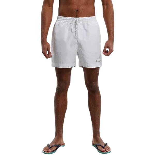 Ανδρικό Μαγιό Calvin Klein Medium Drawstring Pvh Classic White KM0KM00812-YCD