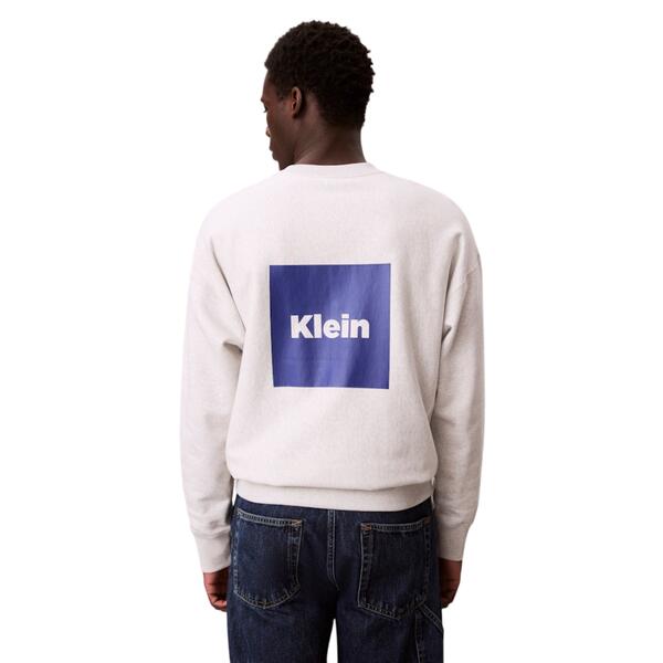 Aνδρικό Φούτερ Calvin Klein Ls Premium Fleece Calvin Box Gra Pale Grey Htr LV04RD216G-V7L