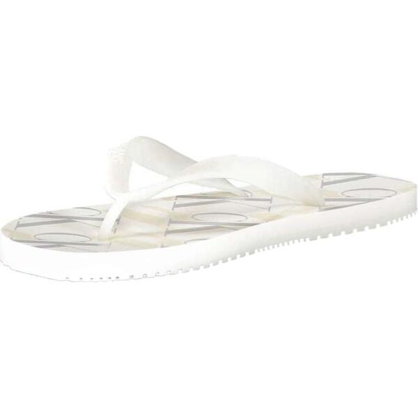 Ανδρικές Παντόφλες Calvin Klein Flip Flop Monogram Aop Tpu Bright White YM0YM00056-YAF
