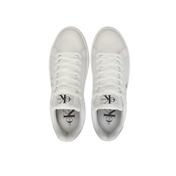 Γυναικεία Sneakers Calvin Klein Bold Platf Low Lace Lth Ml Mtl Bright White Silver YW0YW01516-0K9