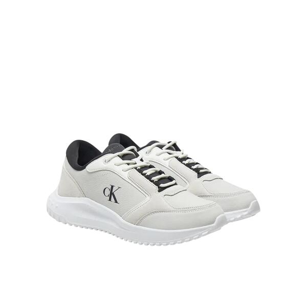 Αντρικά Sneakers Calvin Klein Eva Runner Low Mg Wmm Bright White Oyster Mushroom Black YM0YM01145-0LF