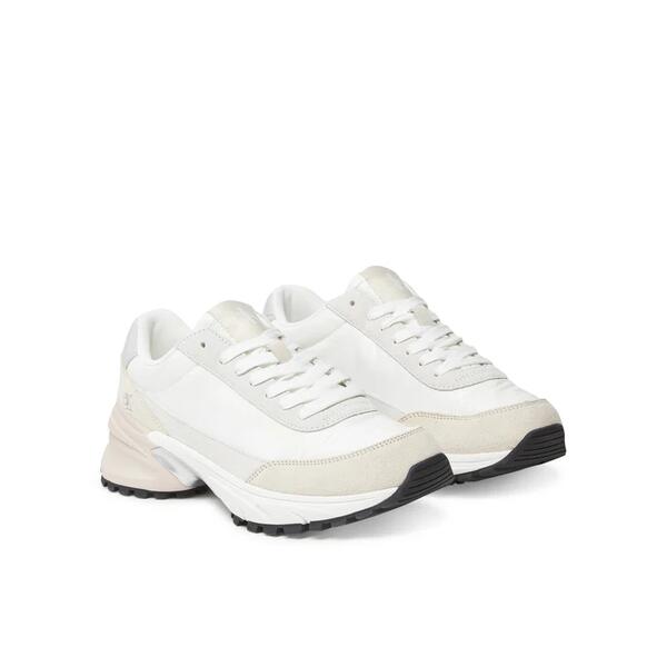 Γυναικεία Sneakers Calvin Klein Hike Runner Mg Nylon Perl Bright White Silver Creamy YW0YW01963-02R