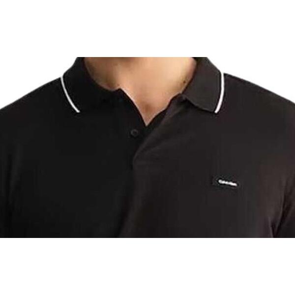 Ανδρικό Polo Calvin Klein Streych Pique Metal Button Polo Ck Black K10K112944-BEH