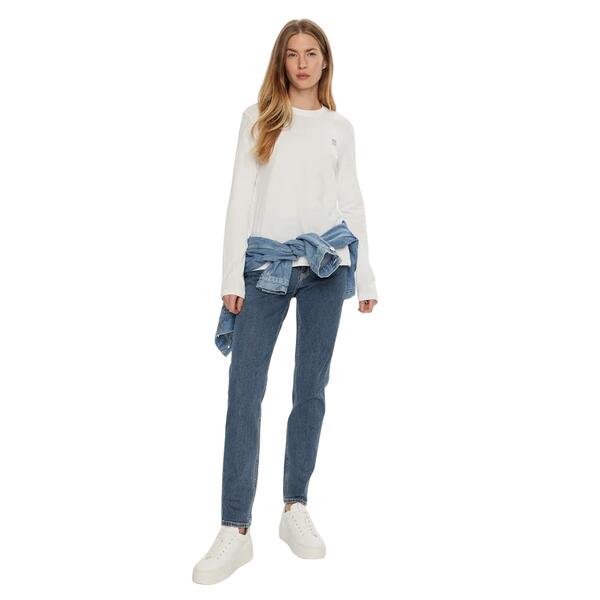 Γυναικεία Μπλούζα Calvin Klein Embro Regural Longsleeve Bright White J20J224549-YAF