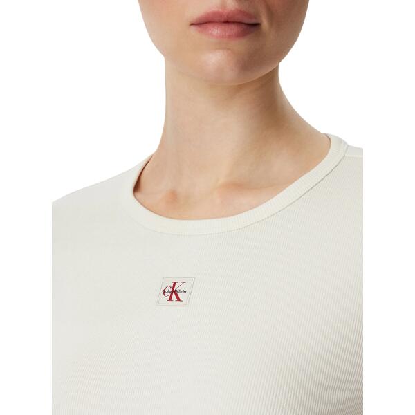 Γυναικεία Μπλούζα Calvin Klein Ls Woven Label Sensual Detail To Tofu LV047H259G-YAS