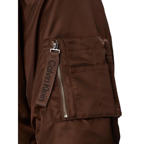 Ανδρικό Μπουφάν Calvin Klein Ls Jeans Nylon Bomber Jkt Brown Cork LV04RG505G-WFM