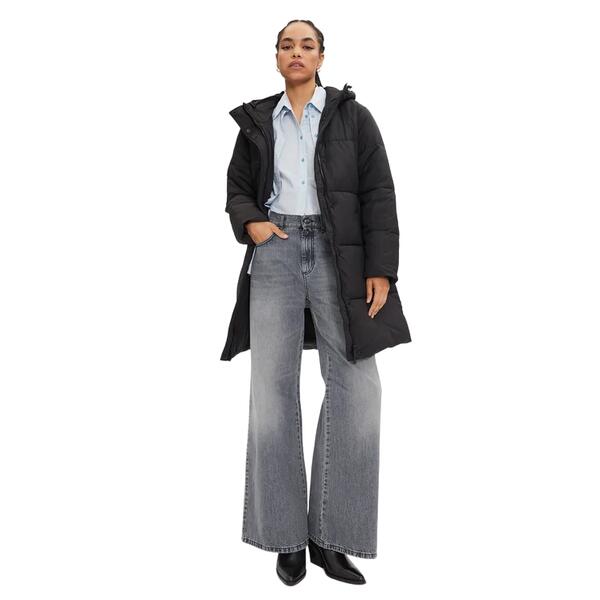 Γυναικείο Μπουφάν Calvin Klein Logo Belt Long Puffer Black J20J224122-BEH