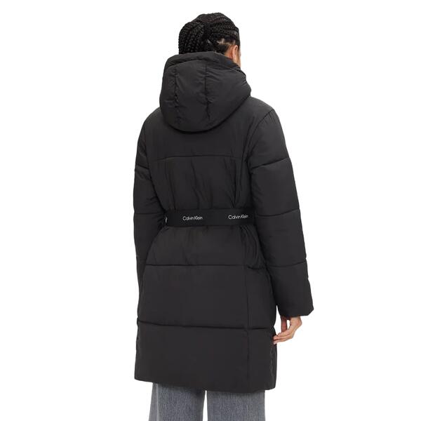 Γυναικείο Μπουφάν Calvin Klein Logo Belt Long Puffer Black J20J224122-BEH