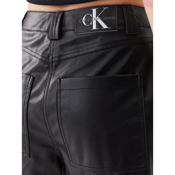 Γυναικείο Παντελόνι Calvin Klein Faux Leather High Rise Straight Ck Black J20J221385-BEH