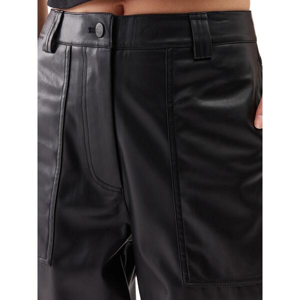 Γυναικείο Παντελόνι Calvin Klein Faux Leather High Rise Straight Ck Black J20J221385-BEH
