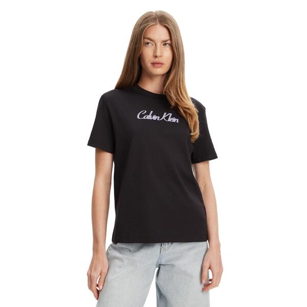 Γυναικείο T-Shirt Calvin Klein Ss 20s Classic Logo Tee Black LV047C854G-UB1