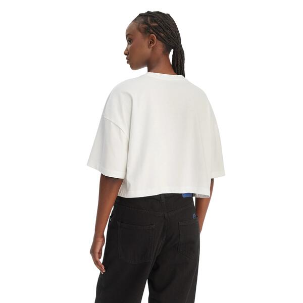 Γυναικείο T-Shirt Calvin Klein Ss Boxy Crop Monologo Tee Bright White LV047F828G-YAF