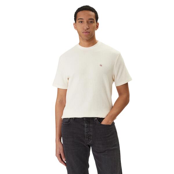 Ανδρικό T-Shirt Calvin Klein Ss Waffle Badge Crewnk Tee Calico LV04RD008G-F7J