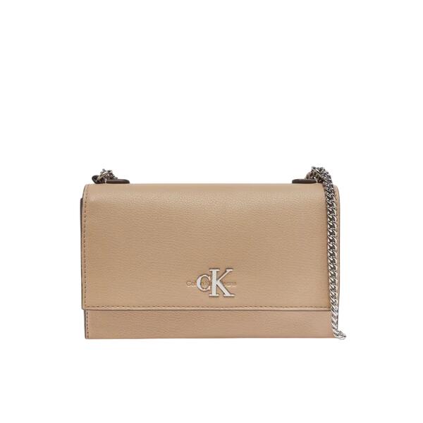 Γυναικεία Τσάντα Χιαστί Calvin Klein Minimal Monogram Ew Flap21 Crockery K60K612233-PBF