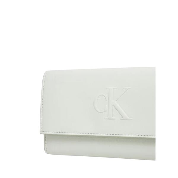 Γυναικείο Πορτοφόλι Calvin Klein Sculpted Long Fold Strap Wallet Sky Gray LV04K1006G-GN9