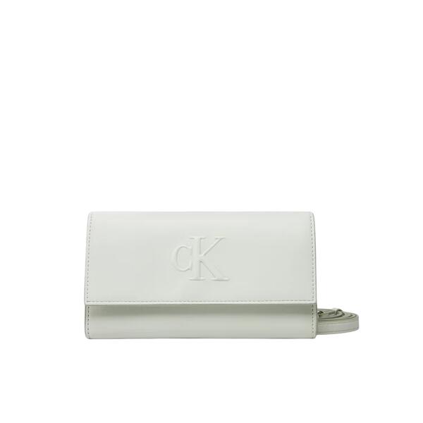 Γυναικείο Πορτοφόλι Calvin Klein Sculpted Long Fold Strap Wallet Sky Gray LV04K1006G-GN9