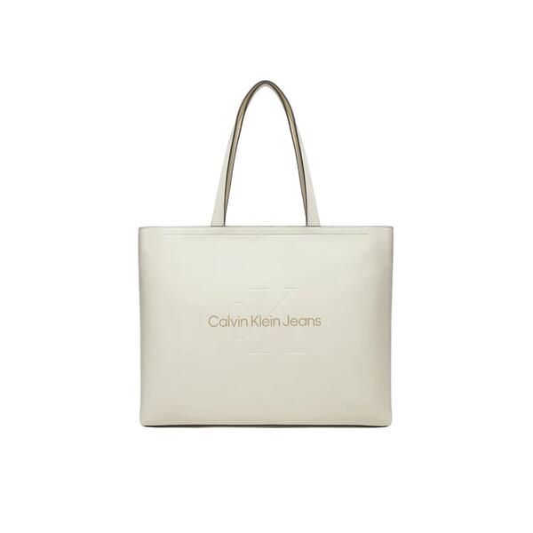 Γυναικεία Τσάντα Ώμου Calvin Klein Sculpted Slim Tote34 Mono Tofu K60K612222-YAS