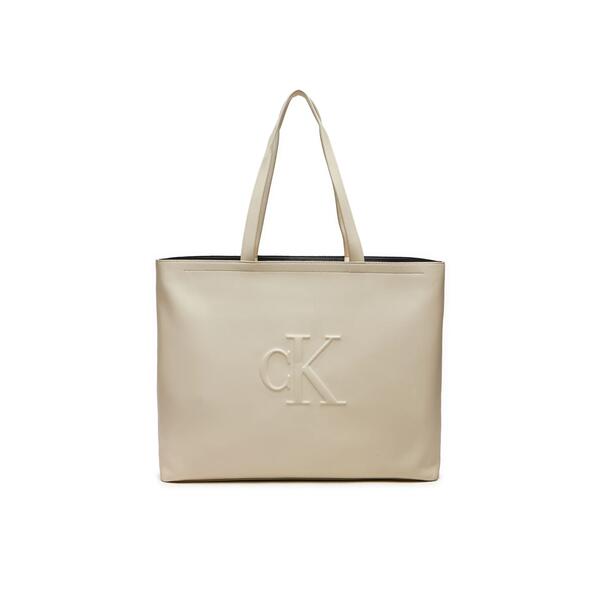 Γυναικεία Τσάντα Calvin Klein Sculpted Slim Tote34 Deboss Birch K60K612724-PAS