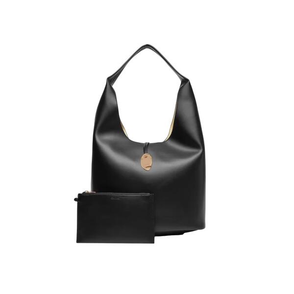 Γυναικεία Τσάντα Ώμου Calvin Klein Stn Lck Slchy Lrg Sh Black LV04K3149G-UB1