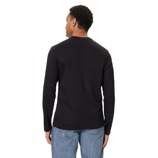 Ανδρικό Τ-Shirt Calvin Klein Ls Supima Interlock Solid Crewneck Black LV04LD227G-UB1