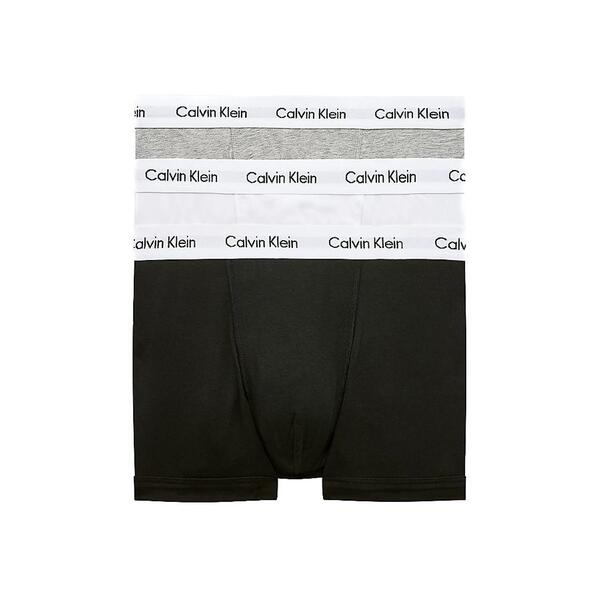 Ανδρικό Εσώρουχο Calvin Klein Low Rise Trunk 3pk Black White Grey Heather 0000U2664G-998