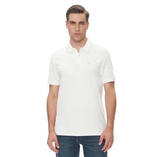 Ανδρικό Polo Calvin Klein Ss Rfnd Pq Tppd Clss Bright White LV04LC239G-YAF