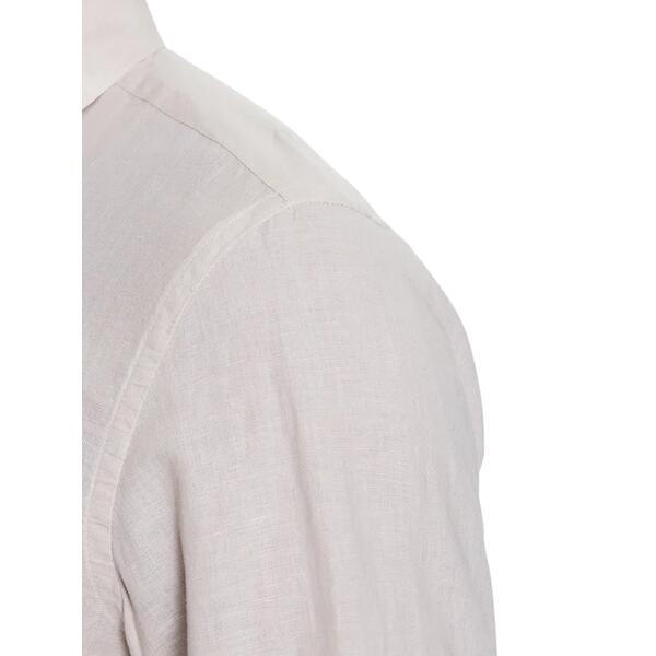 Ανδρικό Πουκάμισο Calvin Klein Cotton Linen Chest Pocket Stony Beige K10K108664-ACE