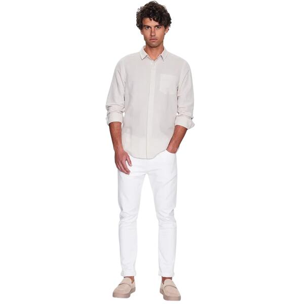 Ανδρικό Πουκάμισο Calvin Klein Cotton Linen Chest Pocket Stony Beige K10K108664-ACE