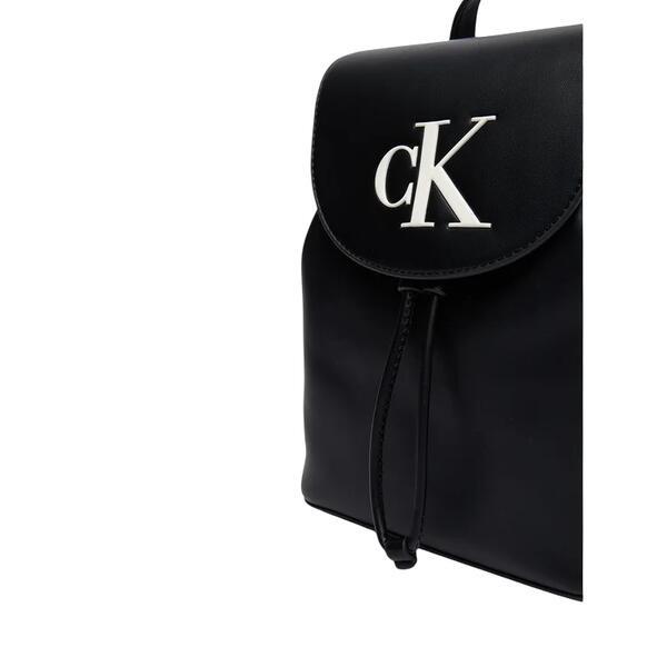 Γυναικεία Τσάντα Calvin Klein Bold Ck Flap Mini Backpack Black/White LV04F3893G-3L2