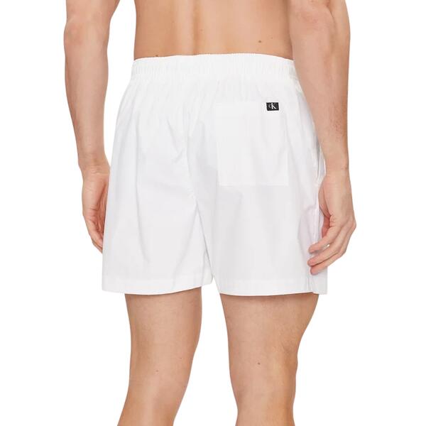 Ανδρικό Μαγιό Calvin Klein Medium Drawstring Pvh Classic White KM0KM01003-YCD