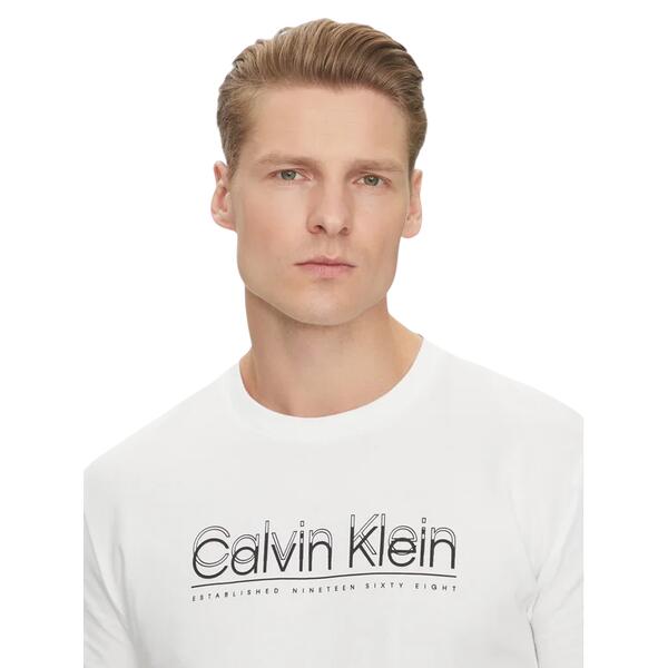 Ανδρικό T-shirt Calvin Klein Cp Double Logo Bright White K10K114149-YAF