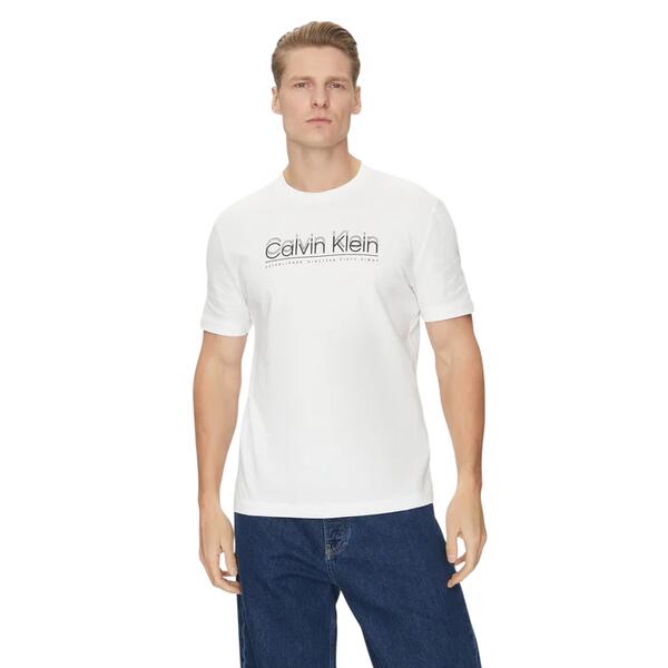 Ανδρικό T-shirt Calvin Klein Cp Double Logo Bright White K10K114149-YAF