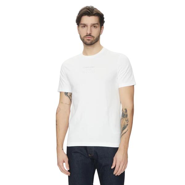 Ανδρικό T-Shirt Calvin Klein Raised Editorial Logo Bright White K10K114172-YAF