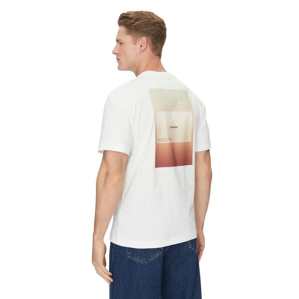 Ανδρικό T-shirt Calvin Klein Overlay Print Bright White K10K114158-YAF