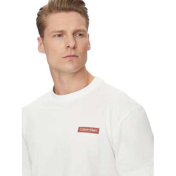 Ανδρικό T-shirt Calvin Klein Overlay Print Bright White K10K114158-YAF