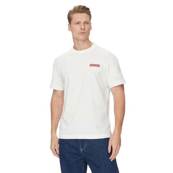 Ανδρικό T-shirt Calvin Klein Overlay Print Bright White K10K114158-YAF