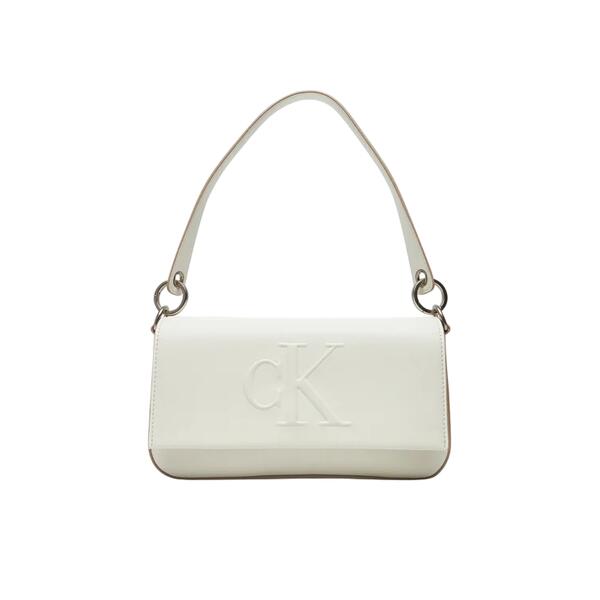 Γυναικεία Τσάντα Ώμου Calvin Klein Sculpted Flap Shoulder Pouch25 Lily White LV04K3148G-FUP