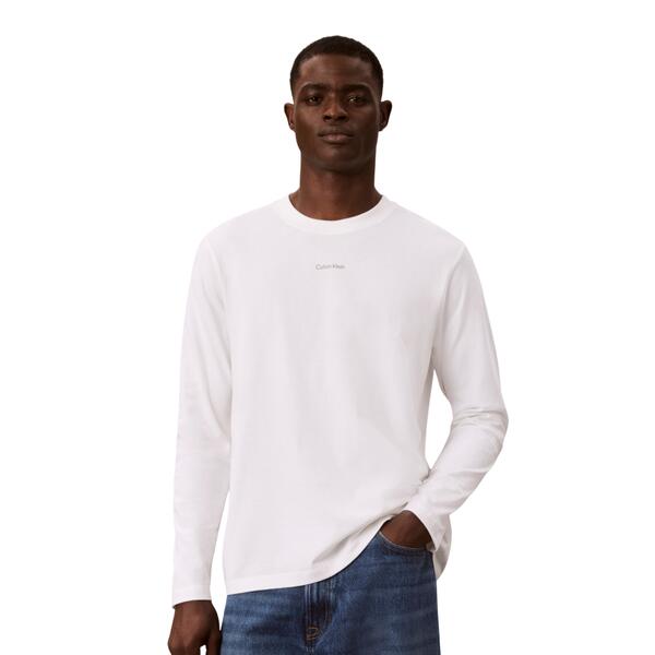 Ανδρική Μπλούζα Calvin Klein Ls Easy 20s Retro Back Gr Bright White LV04RH851G-YAF