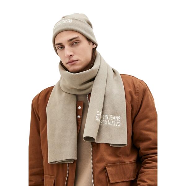 Ανδρικό Κασκόλ Calvin Klein Cotton Mirror Logo Crockery K50K507191-PBF