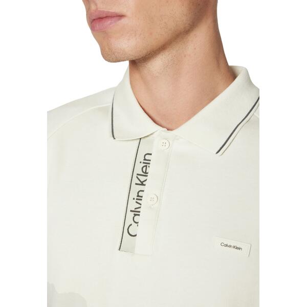 Ανδρικό Polo Calvin Klein Logo Tape Placket Raglan Icicle K10K112463-CGA