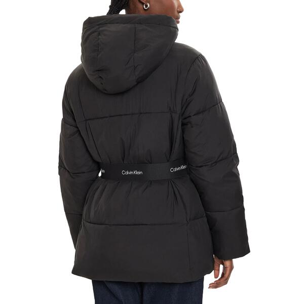 Γυναικείο Μπουφάν Calvin Klein Logo Belt Short Puffer Black J20J224107-BEH