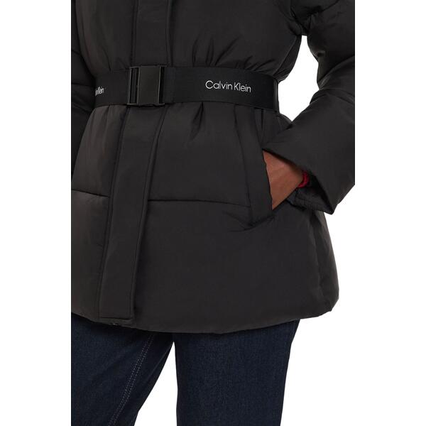 Γυναικείο Μπουφάν Calvin Klein Logo Belt Short Puffer Black J20J224107-BEH