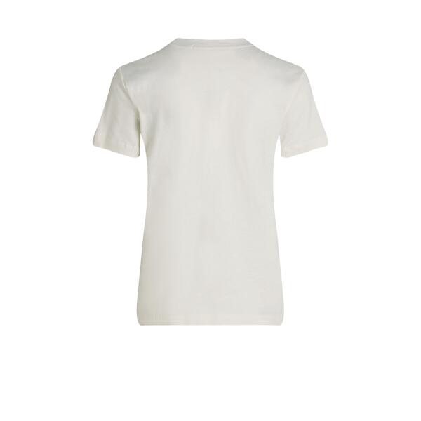 Γυναικείο T-Shirt Calvin Klein Satin Applique Regular Tee Ivory J20J223925-YBI