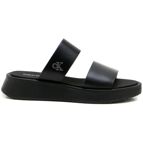 Γυναικείες Παντόφλες Calvin Klein Sandal Slide Double Strap Triple Black YW0YW01694-0GJ